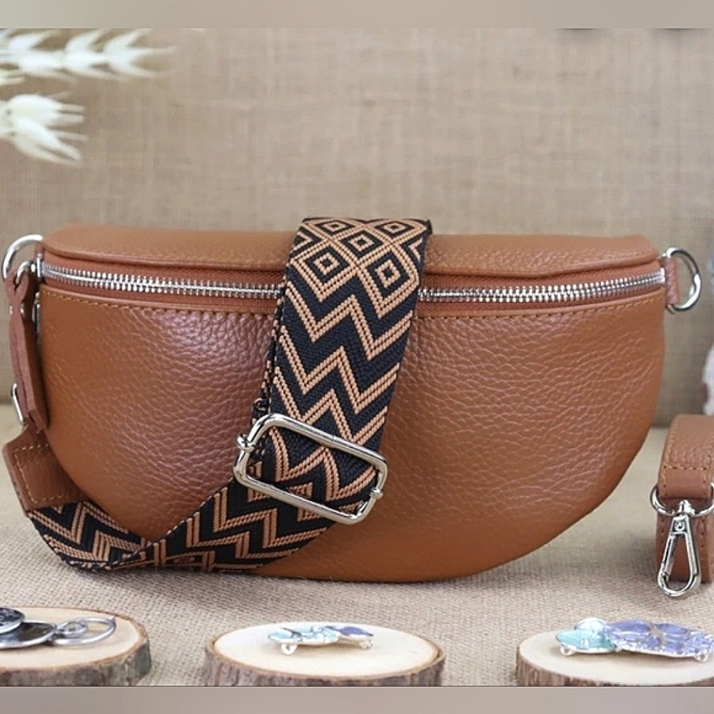 Boho Soft Faux Leather crossbody bag - Picture 4 of 6